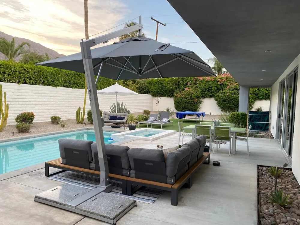 10 x 13 Rectangular Hurricane Side Wind Umbrella