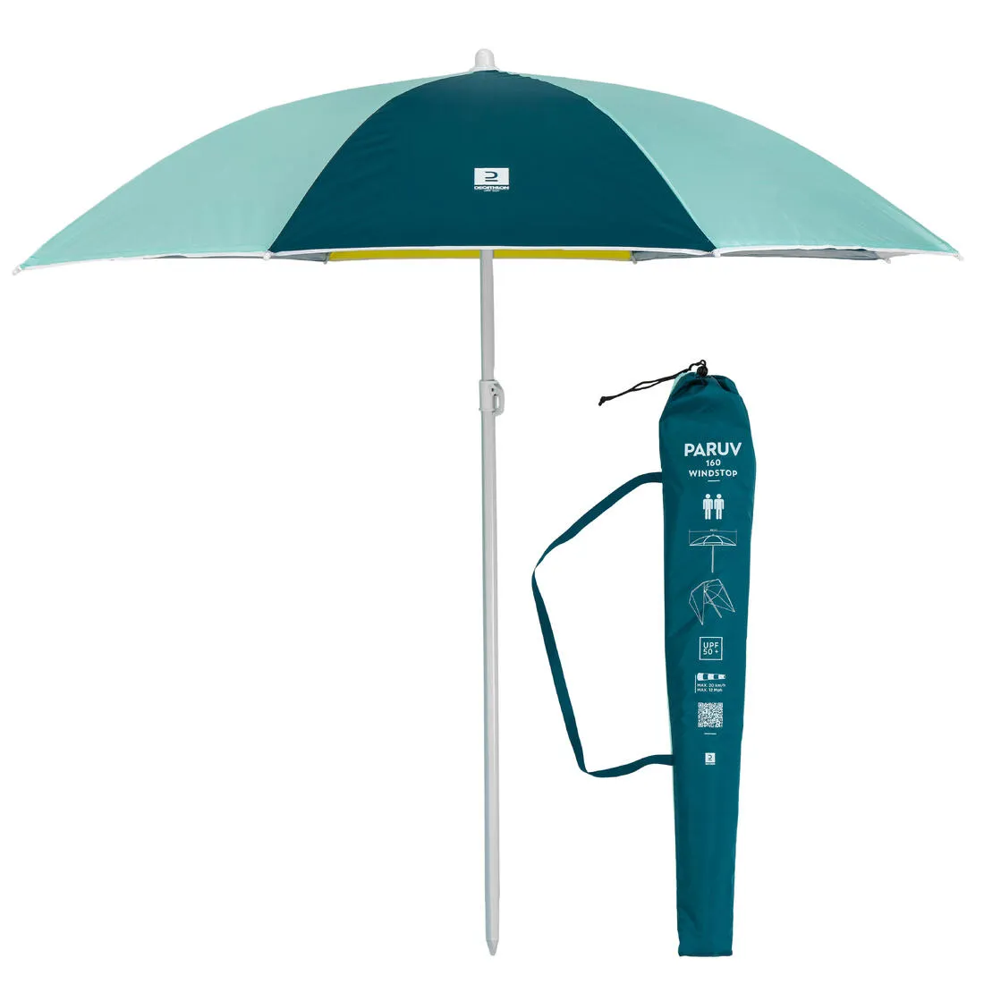 2 Person Beach Umbrella UPF50  - Windstop