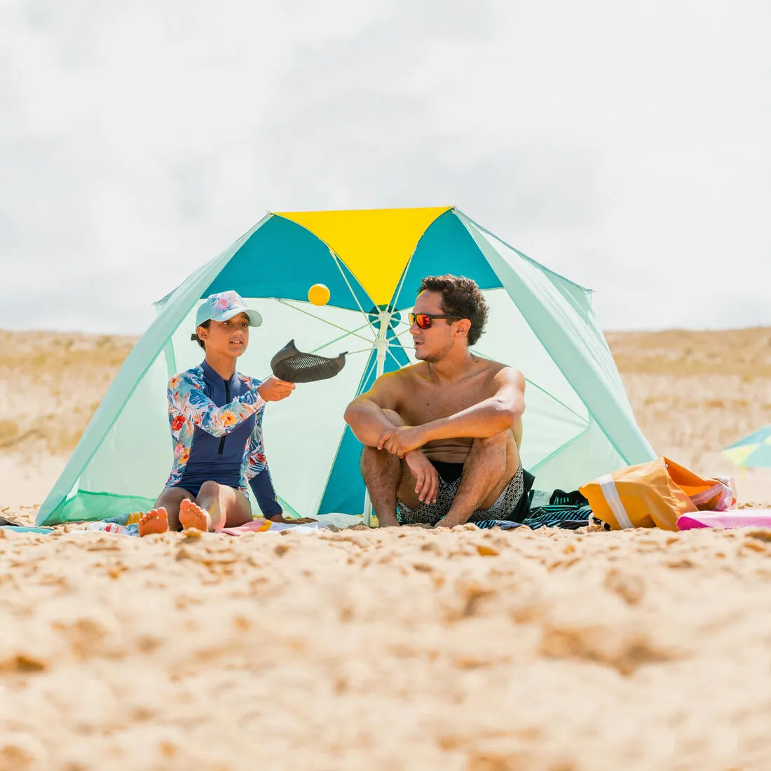 2 Person Beach Umbrella UPF50  - Windstop