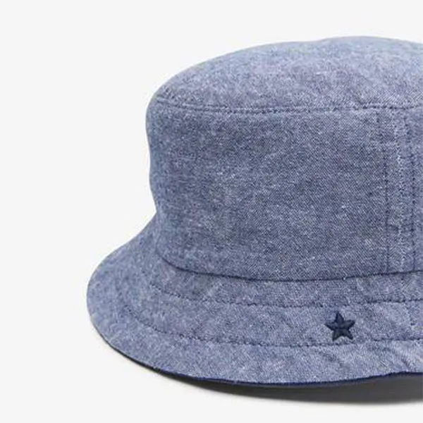2PK NAVY STAR FISHER HAT (3MTHS-9MTHS)