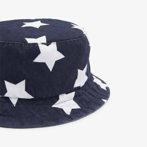2PK NAVY STAR FISHER HAT (3MTHS-9MTHS)