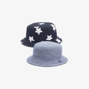 2PK NAVY STAR FISHER HAT (3MTHS-9MTHS)