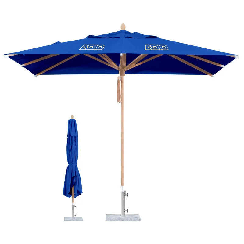 3x3m Wind-resistant Square Stock Colour Outdoor Umbrella