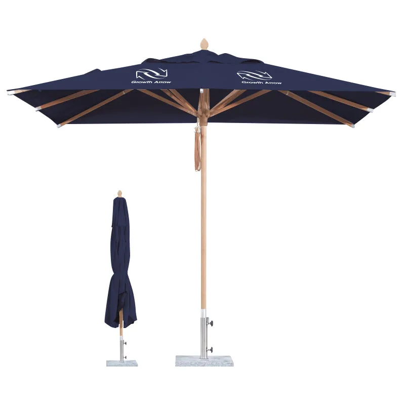 3x3m Wind-resistant Square Stock Colour Outdoor Umbrella