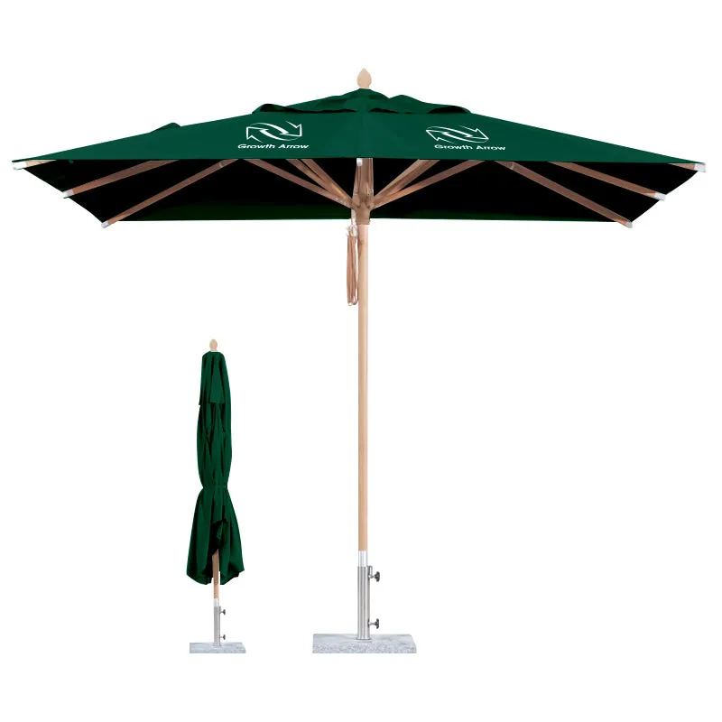 3x3m Wind-resistant Square Stock Colour Outdoor Umbrella