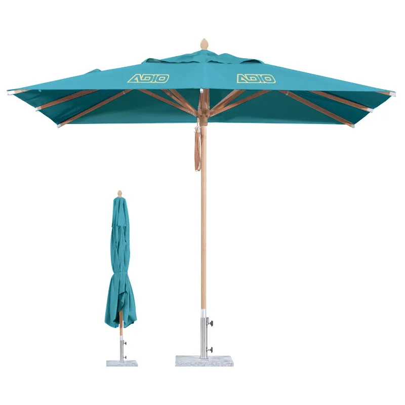 3x3m Wind-resistant Square Stock Colour Outdoor Umbrella