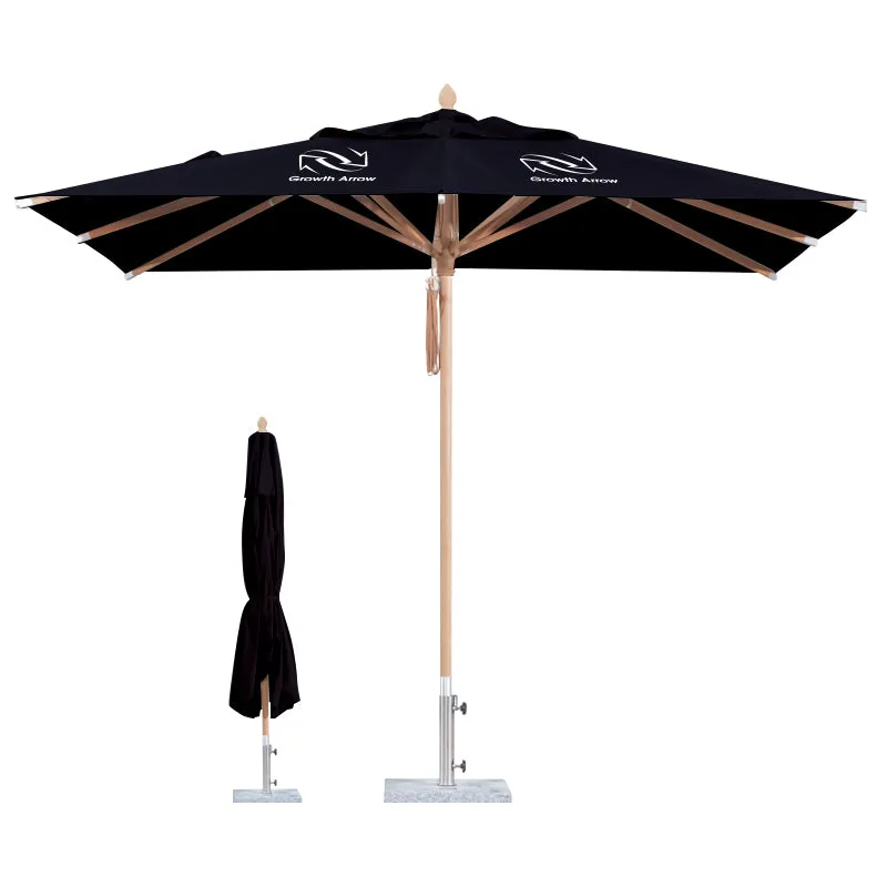 3x3m Wind-resistant Square Stock Colour Outdoor Umbrella