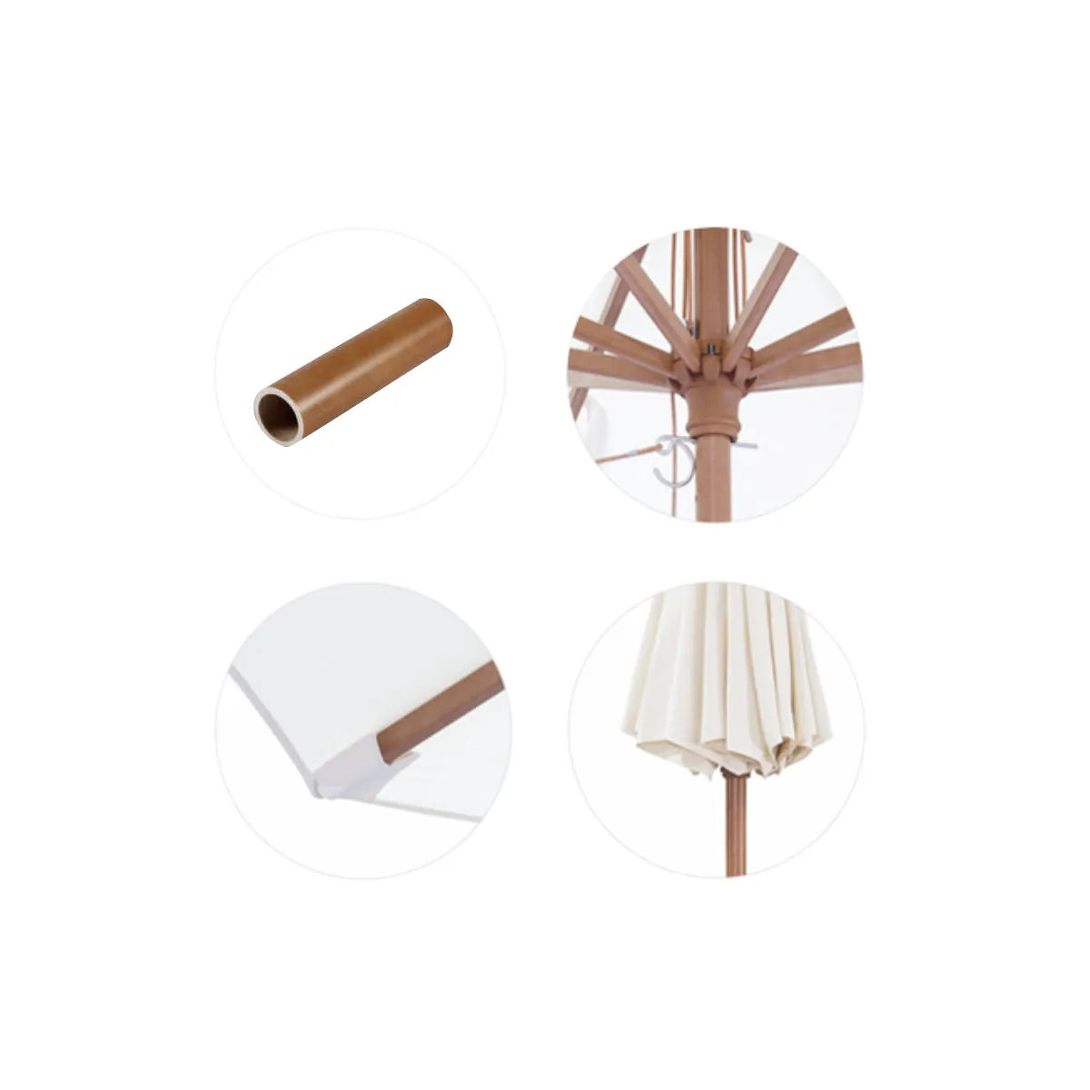 3x3m Wind-resistant Square Stock Colour Outdoor Umbrella