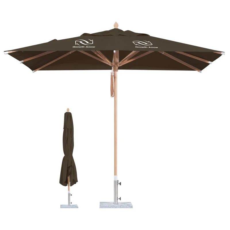 3x3m Wind-resistant Square Stock Colour Outdoor Umbrella