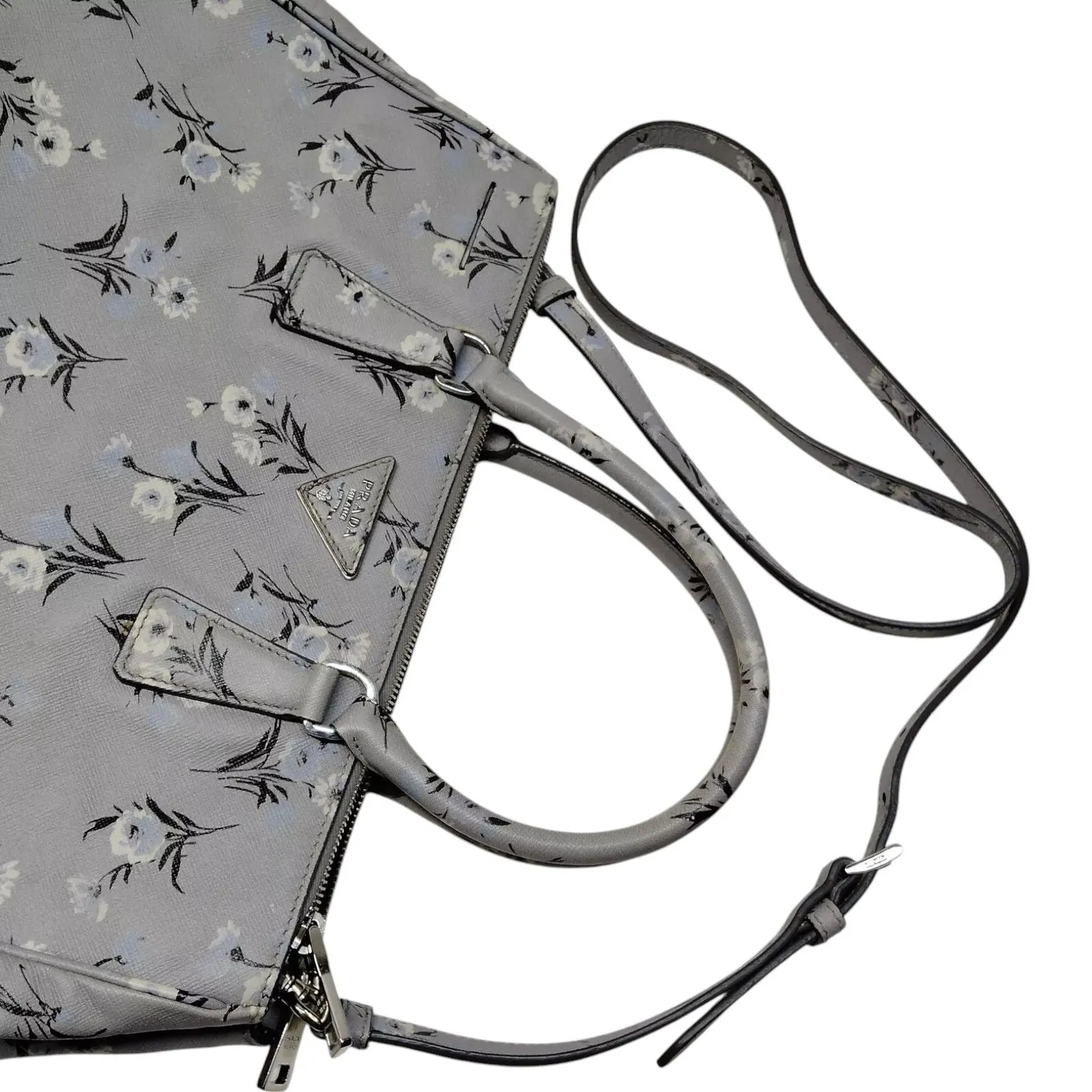 431458AZ (X6) Prada Crossbody Bag Gray PVC