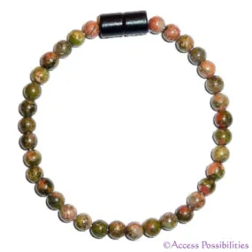 4mm Unakite Gemstone Bracelet