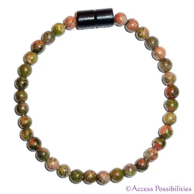 4mm Unakite Gemstone Bracelet