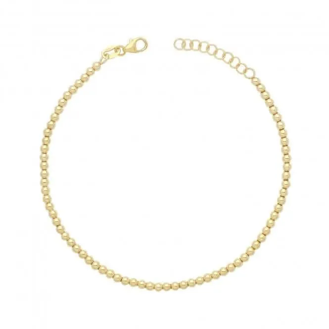 9Ct Yellow Gold Beaded Bracelet BR663