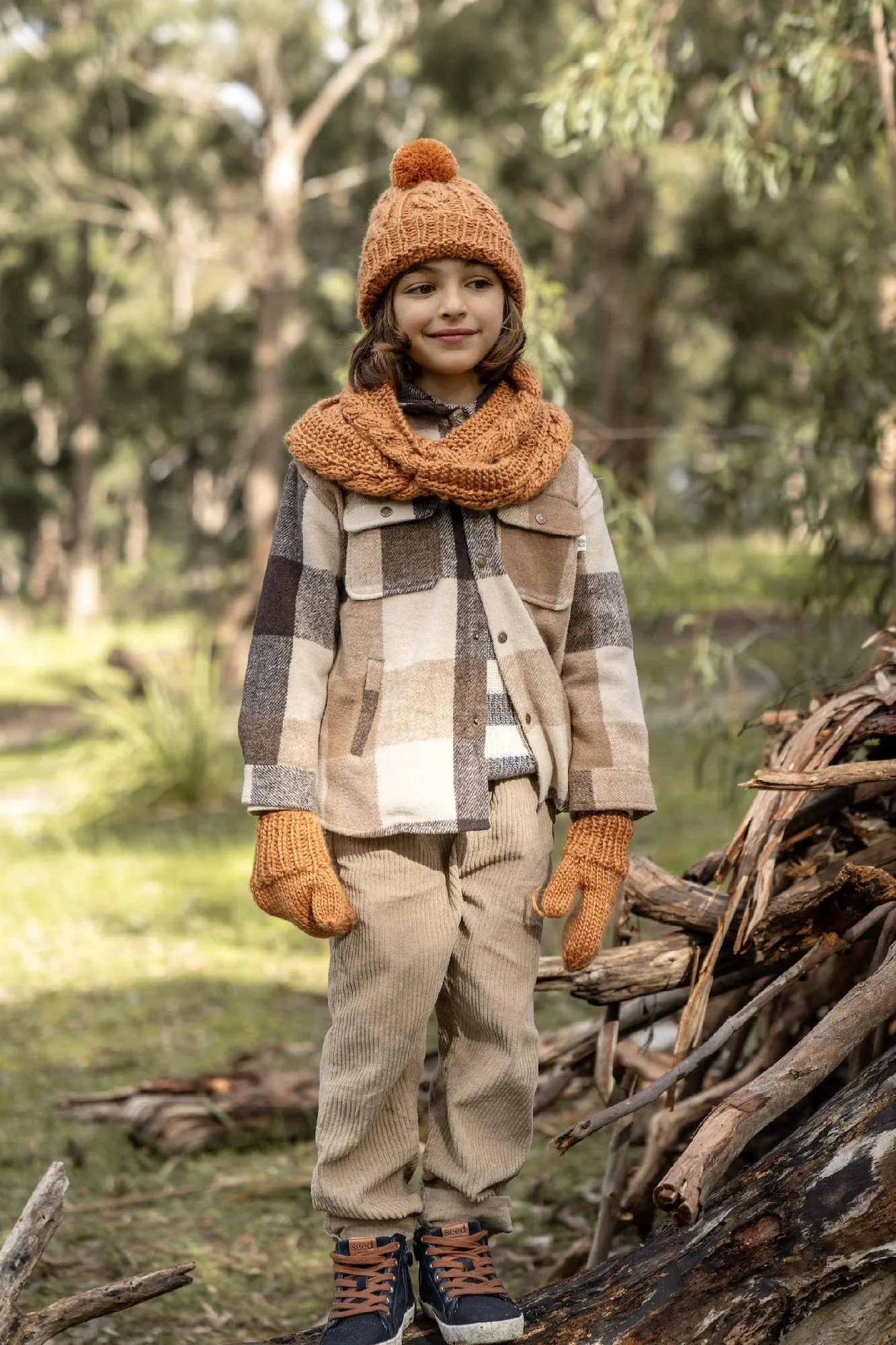 ACORN KIDS - FREE SPIRIT BEANIE: CARAMEL