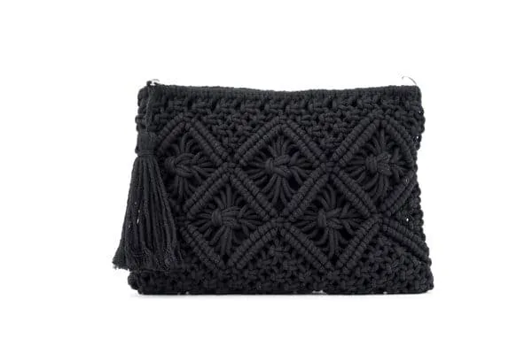 Alli Macrame Tassel Clutch