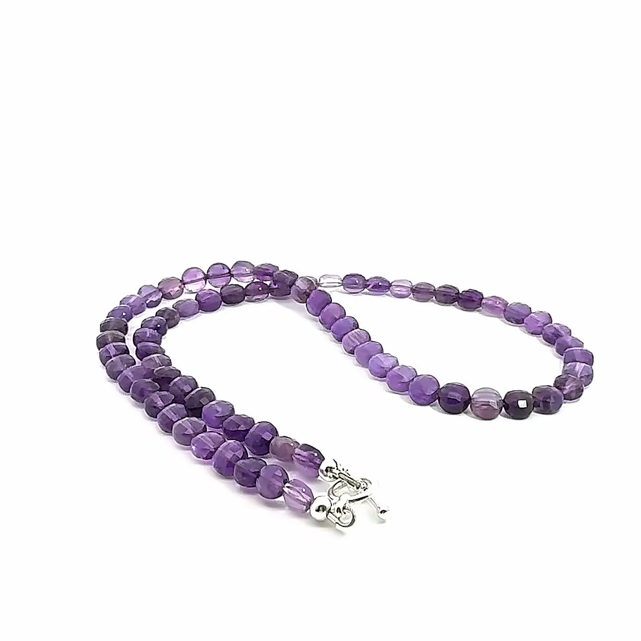 Amethyst beaded Gemstone necklace, jewelry