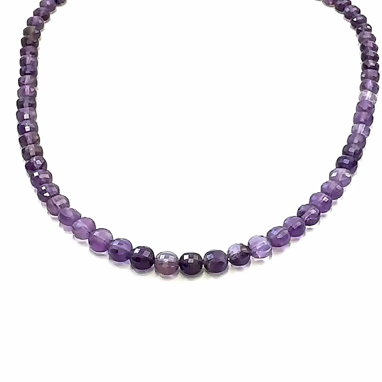 Amethyst beaded Gemstone necklace, jewelry
