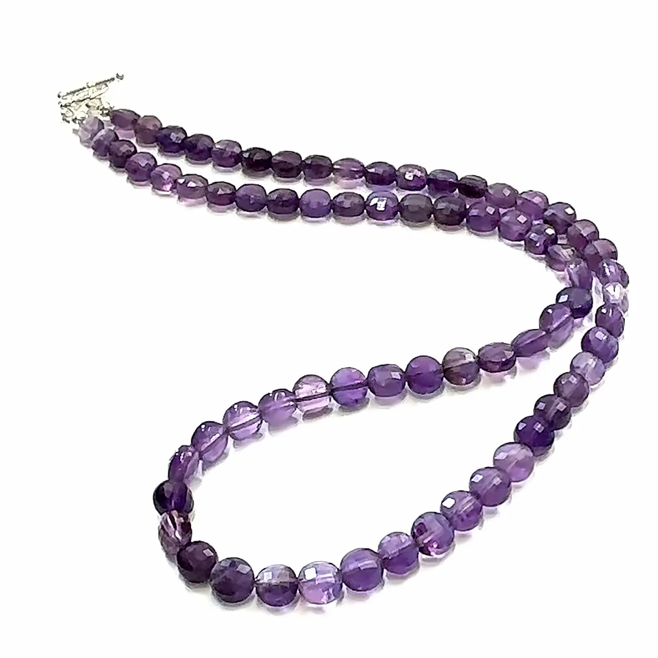 Amethyst beaded Gemstone necklace, jewelry