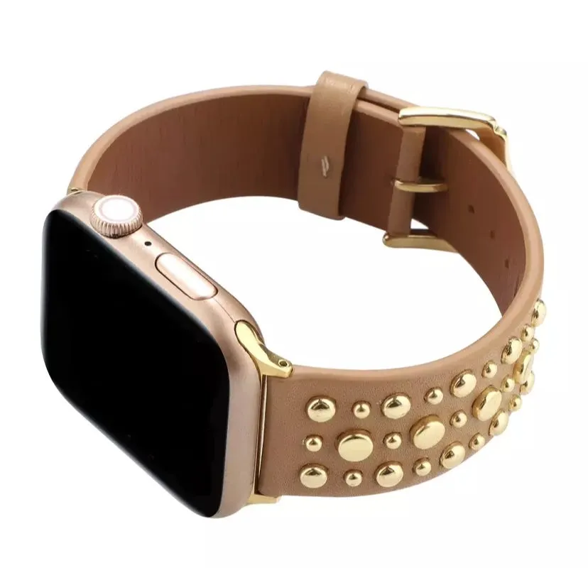Apple Watch Band Leather With Rivets