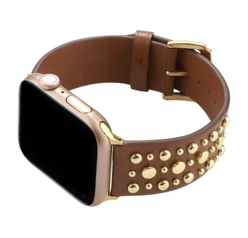Apple Watch Band Leather With Rivets