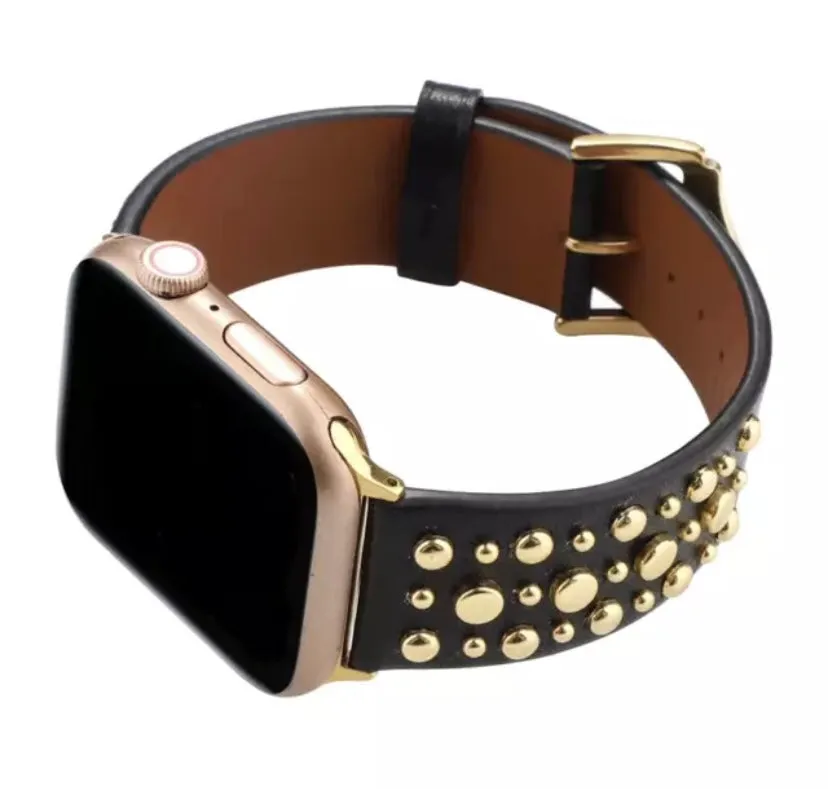 Apple Watch Band Leather With Rivets