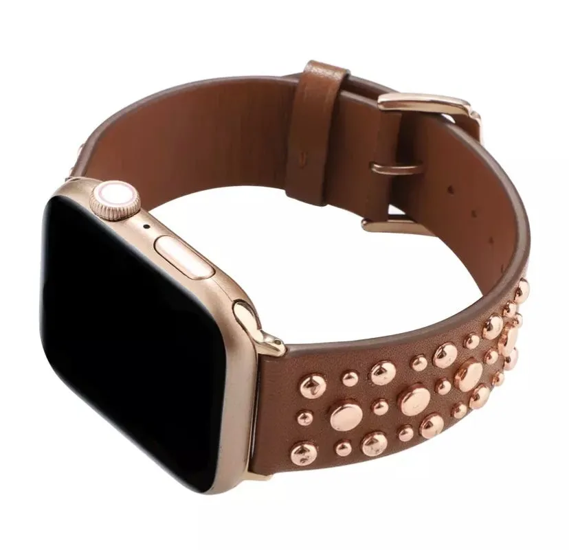 Apple Watch Band Leather With Rivets