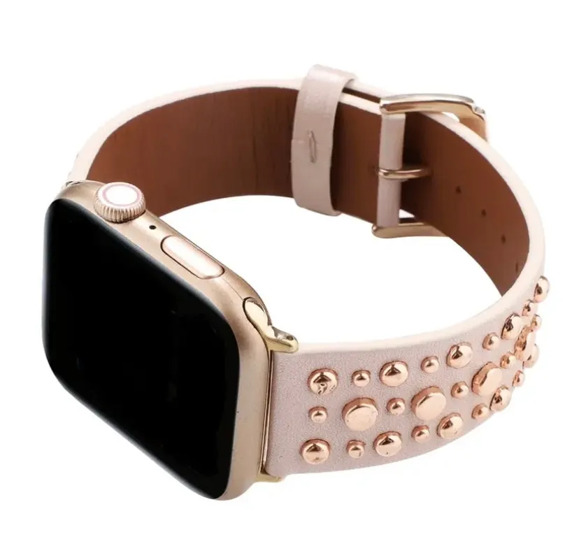Apple Watch Band Leather With Rivets