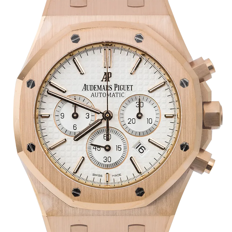 Audemars Piguet Royal Oak Chronograph Rose Gold Leather Strap 26320OR.OO.D088CR.01