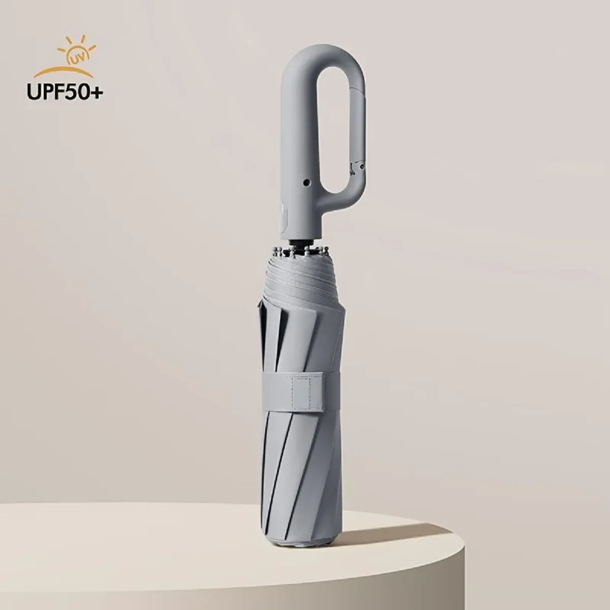 Automatic Folding Umbrella Large Buckle Handle Wind and Water Resistant