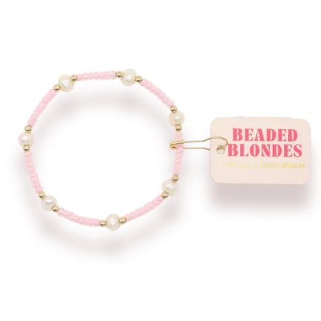 Beaded Blondes | Pink Luster Pearl Bracelet