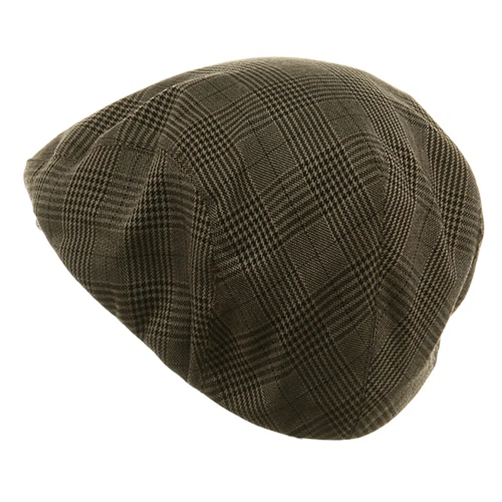Big Size Elastic Plaid Fashion Ivy Cap