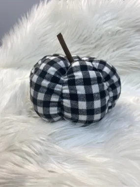 Black & white gingham pumpkin