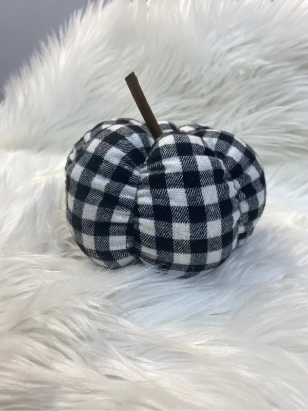 Black & white gingham pumpkin