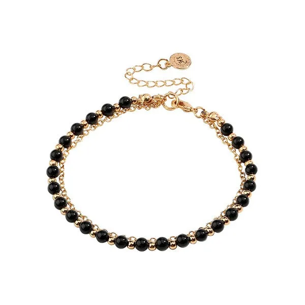 Black Beaded Friendship Bracelet