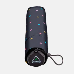 Black Spotty UV Protective Folding Umbrella