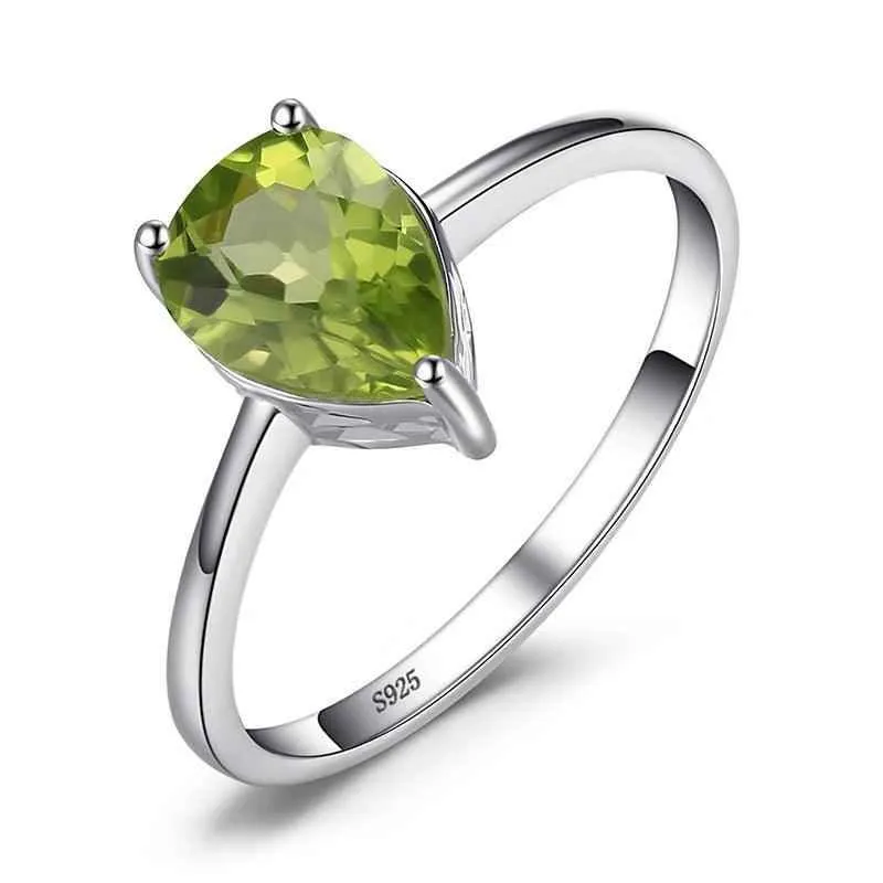 BRCJ609 Finger Ring Charm Jewelry - Genuine Garnet  Amethyst Citrine Peridot Topaz - 925 Sterling Silver