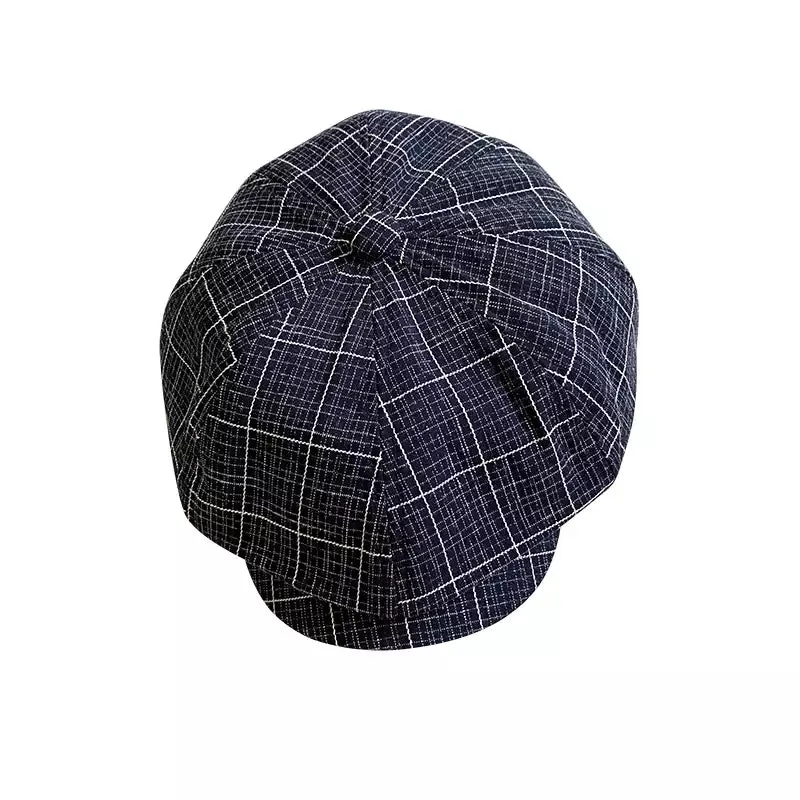Cardigan Plaid Newsboy Cap