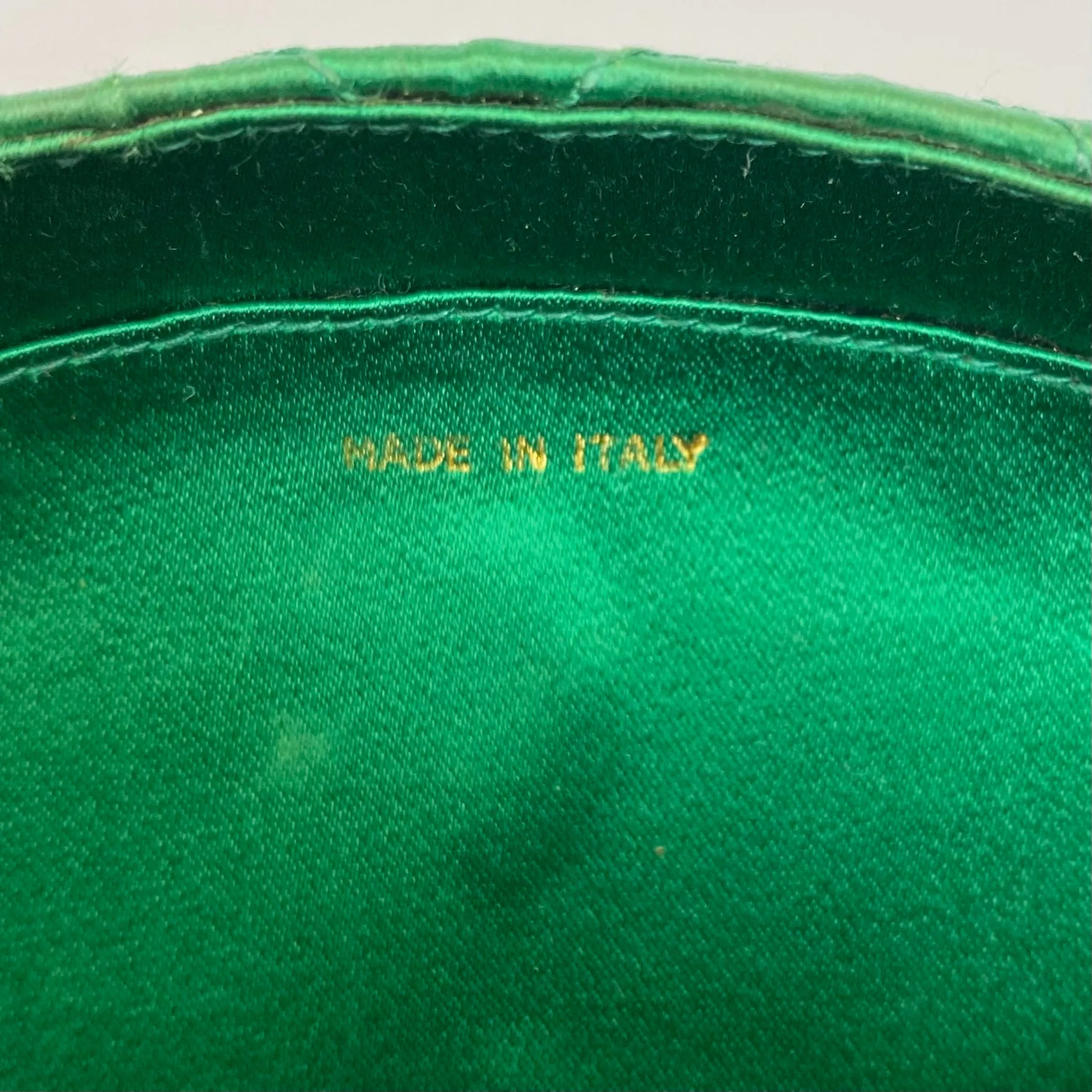 Chanel Vintage Green Evening Clutch