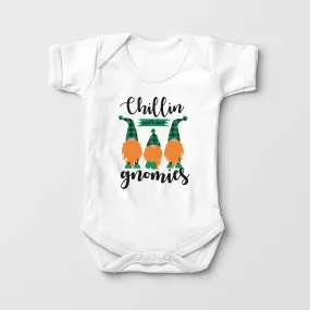 Chillin' With My Gnomies - Buffalo Plaid Baby Onesie