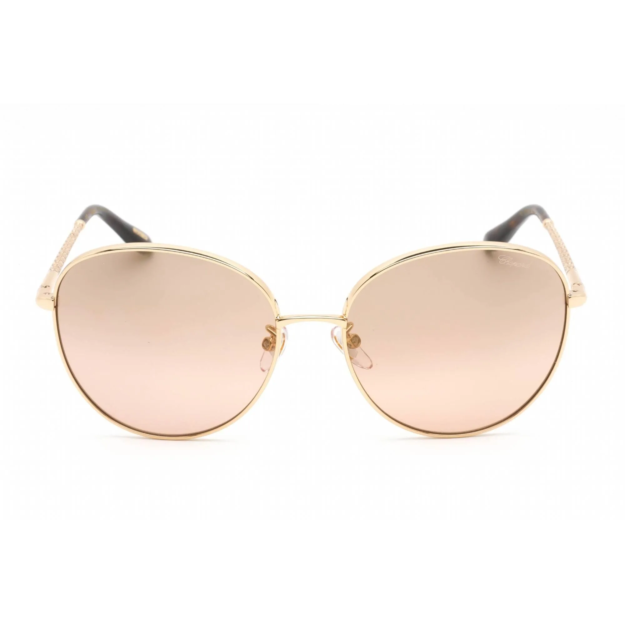 Chopard Men's Sunglasses - Full Rim Polished Rose Gold Oval Frame | SCHF75V 300X