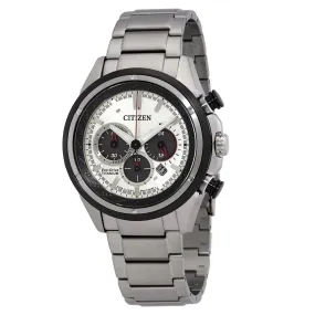Citizen Silver Dial Eco-Drive Super Titanium Chronograph Watch CA4241-55A