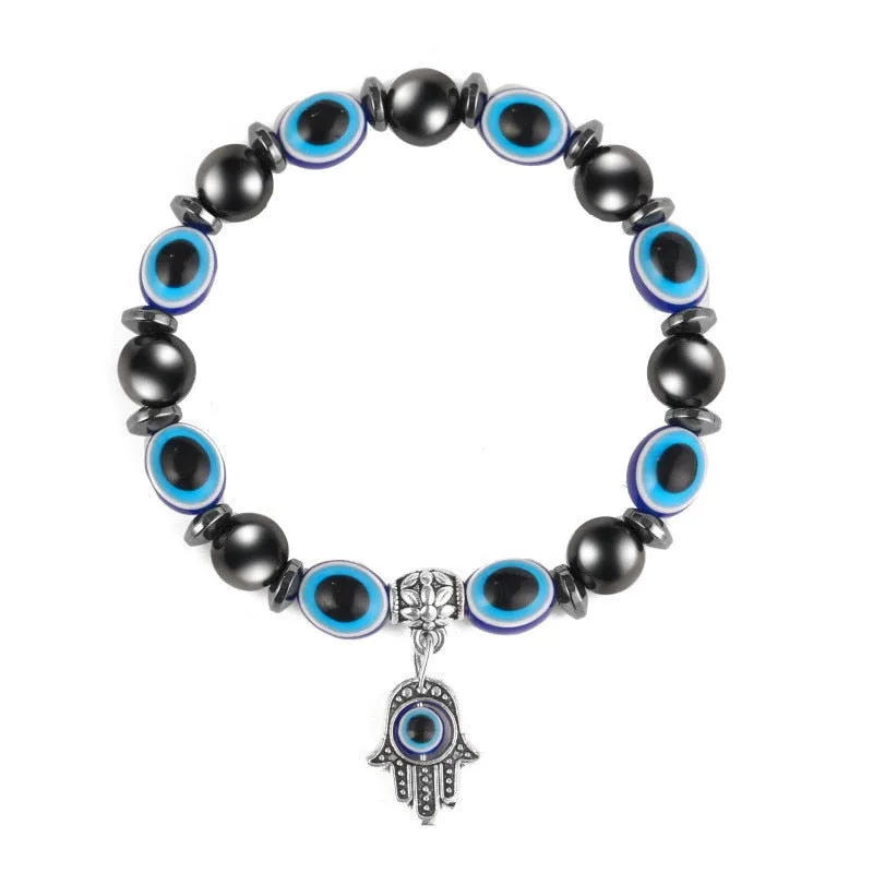 Classic Hamsa Hand-Beaded Bracelet