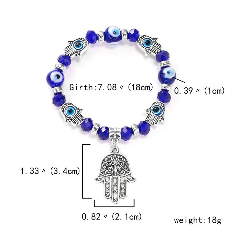 Classic Hamsa Hand-Beaded Bracelet