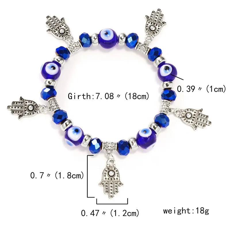 Classic Hamsa Hand-Beaded Bracelet