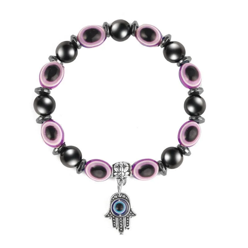 Classic Hamsa Hand-Beaded Bracelet