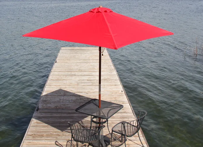 Classic Wood 6.5 Ft Square Patio Umbrella