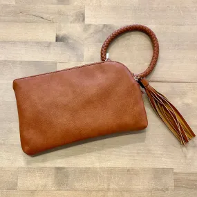 Clutch with Woven Handle