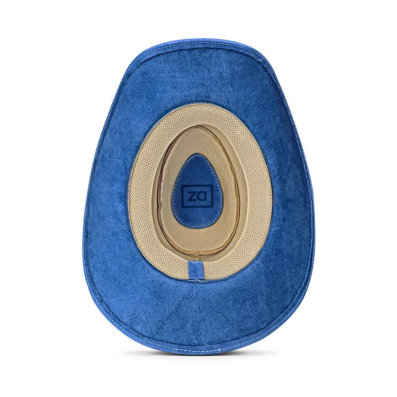 Cowboy Hat Western Blue Leather Ranger Star