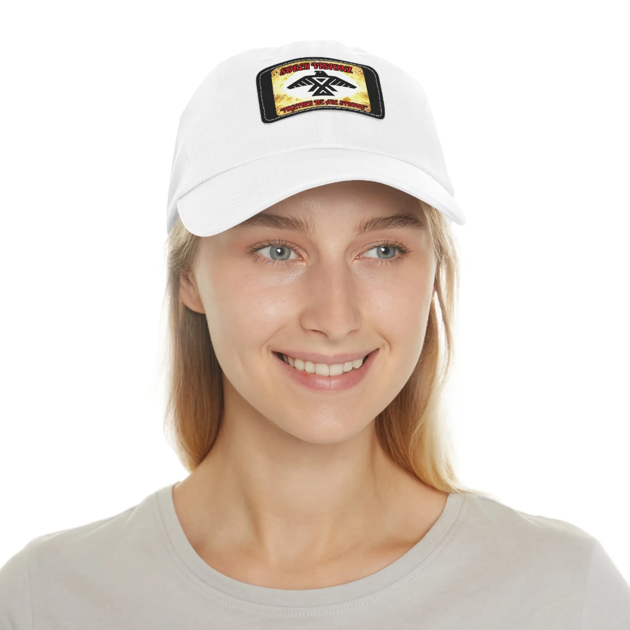 Dad Hat with Sober Visionz Leather Patch (Rectangle)