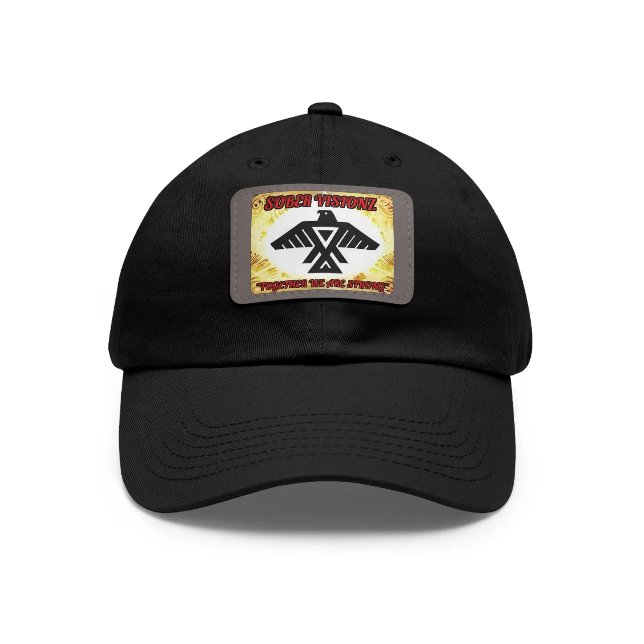 Dad Hat with Sober Visionz Leather Patch (Rectangle)